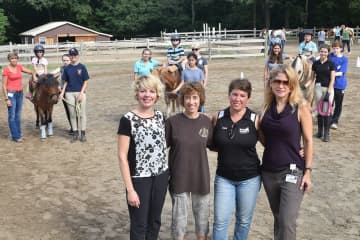 L to R: Wendy Lupo, Director of Development, Pony Power Therapies; Judy Tamburro, Volunteer, Valley Home Care; Dana Spett, Founder & Executive Director Pony Power Therapies; and Dyana Thompson, Clinical Manager of Valley Home Care.
