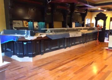 A view of the newly renovated bar.