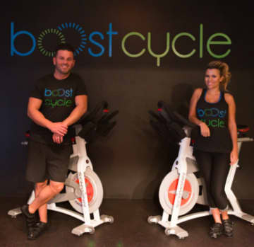 Valdrin and Tatiana Mehemet co-owners of Boostcycle in Newtown.