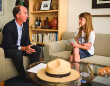 New Canaan Country School seventh grader Charlotte Mayer interviewed the President and CEO of the World Wildlife Fund Carter Roberts. 