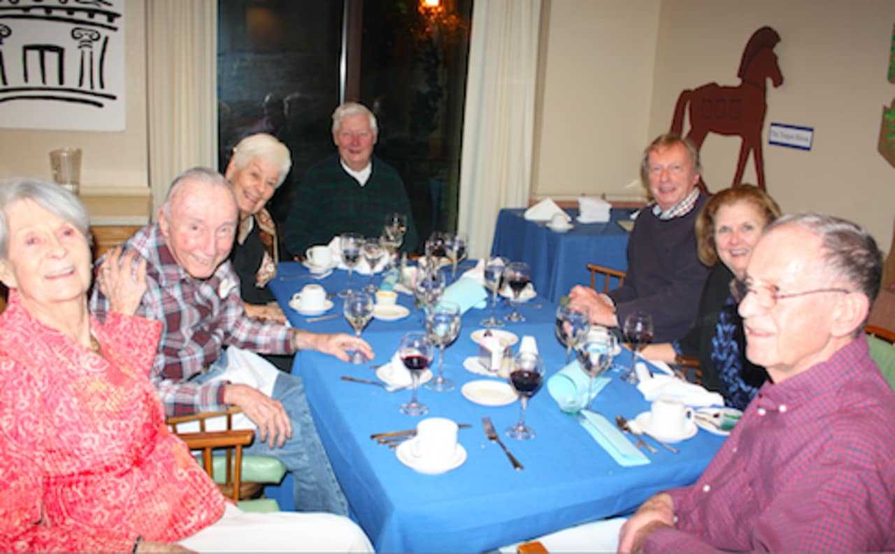 Residents at The Inn, Waveny LifeCare Network’s senior living residence, recently shared a Greek meal.