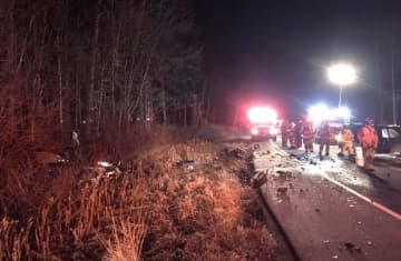 The crash, which happened around 10:36 p.m. Tuesday, occurred east of Route 121 near Mead Street.