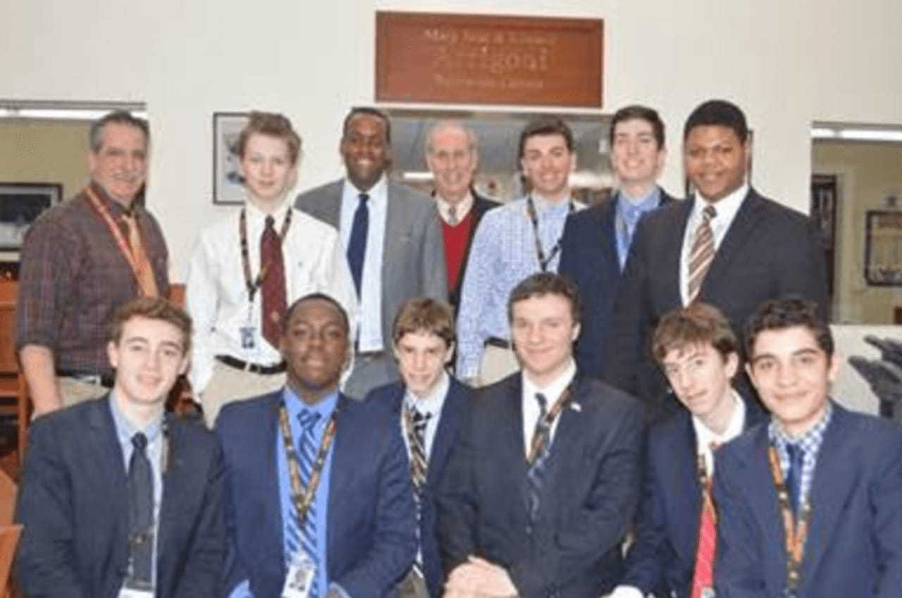Front (from left): Jack Magarelli, Noah Darden, Tim Brennan, Noah Cohen, Will Colasante, Matthew Multari.
Back (from left): Richard Salerno, James Evans, Adam Hodge, Frank Conroy, Robert Baldoni, Jr., Matthew Buck, Nigel Dawson.