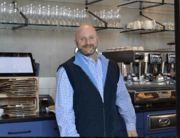 Jeff Benjamin, a founder of Ames Trattoria, which is opening Friday in the Bedford Square development at 59 Post Road East in Westport.  Ames sells classic Roman food.