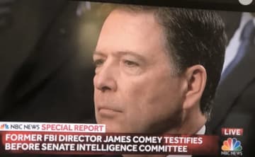 James Comey testifies before the Senate Intelligence Committee on Thursday.