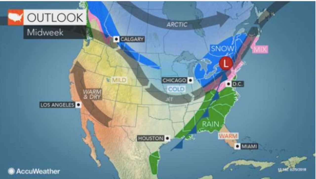A look at the storm system that will affect the area this week.