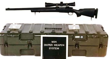 A Remington sniper rifle