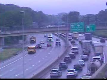 A look at delays on northbound I-95 in Rye.