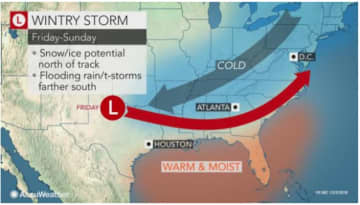 The storm has the potential to either track toward the Northeast or stay farther south.