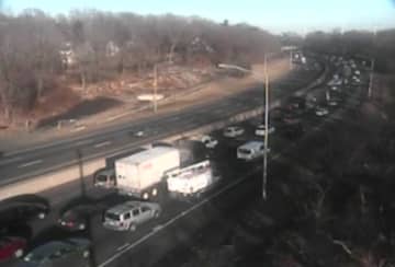A look at nortbound delays on I-95 in Westport south of Exit 19.