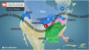 A look at the early week weather pattern.