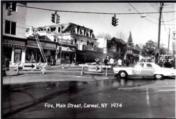 Fire on Gleneida Avenue in Carmel, New York on October 22, 1974