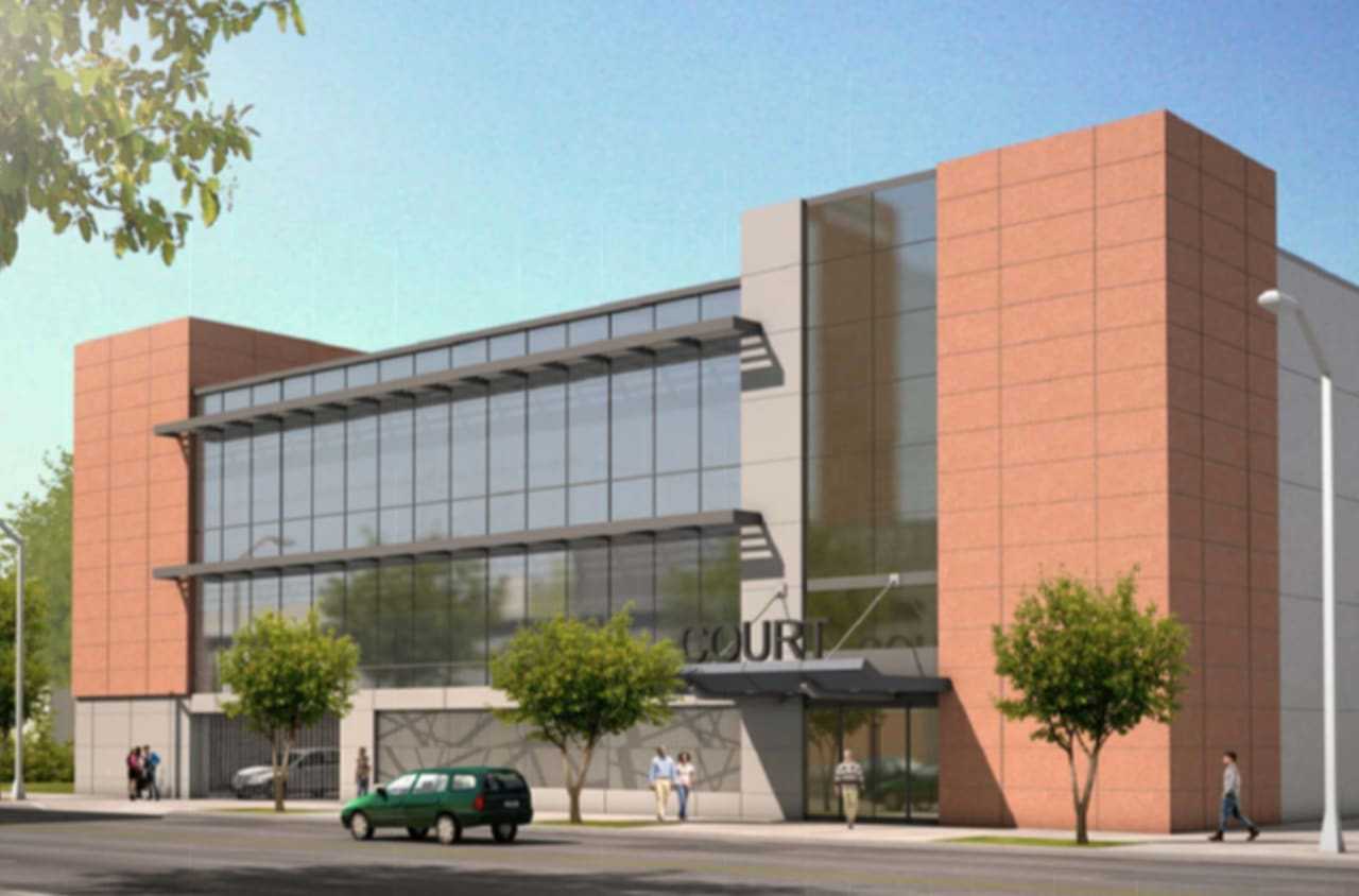 An artist's rendering of the new Family Court on Garden Street in New Rochelle.