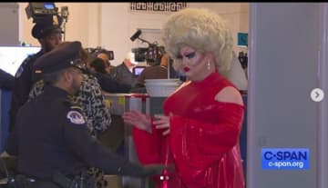 Pissi Myles, an Asbury Park drag queen, stole the show at the impeachment hearings in Washington.