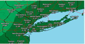 Rainfall amounts will be highest farthest south, especially on Long Island.
