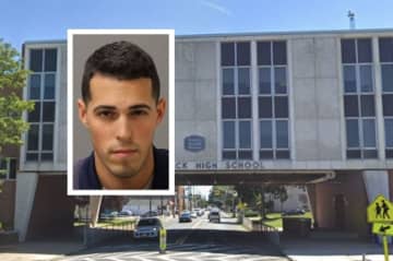 A woman suing the Hackensack school district and two officials says Phillip Cerone fondled her at Hackensack High School.