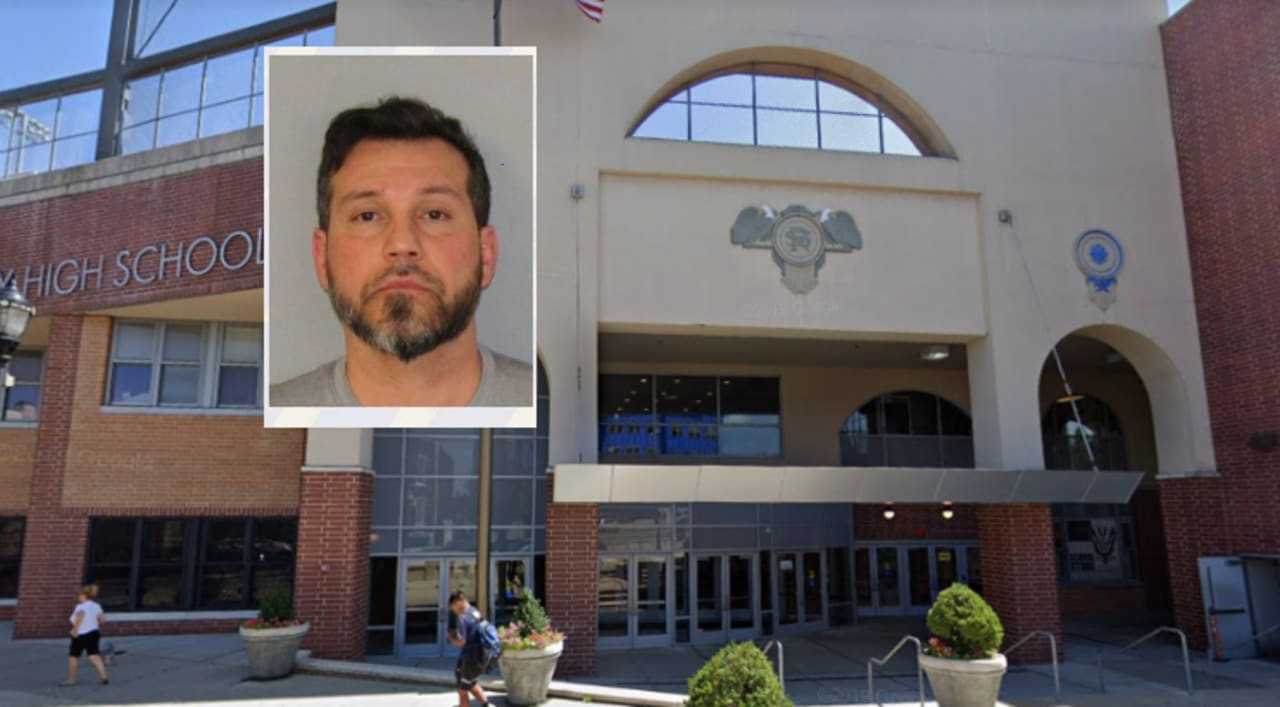 Francisco Realpe was charged with sexually assaulting a 17-year-old female student while working as a teacher at Union City High School in 2004, authorities said.