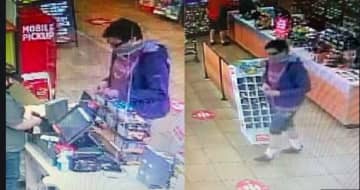 A man matching Peter Manfredonia's description was picked up by a surveillance image at the cash register of a gas station in Pennsylvania.
