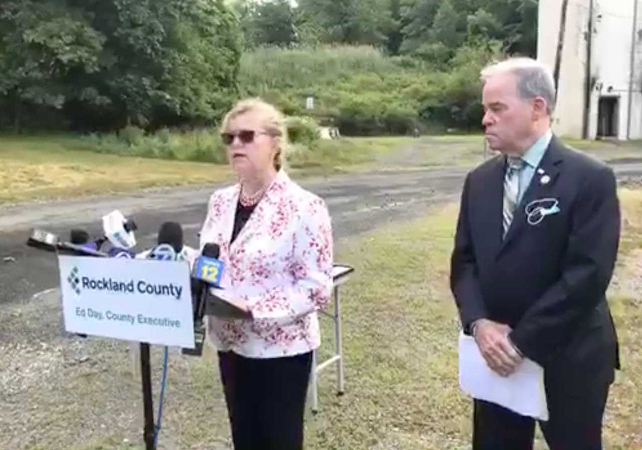 Dr. Patricia Schnabel Ruppert and Rockland County Executive Ed Day discuss a house party that led to a new COVID-19 cluster.