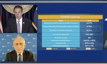 Dr. Anthony Fauci was a guest via video during Gov. Andrew Cuomo's latest COVID-19 briefing.