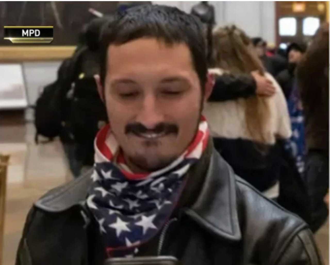A photo released by the Metro DC Police of Will Pepe in the Capitol.