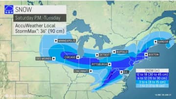 A winter storm is headed to the northeast early next week.