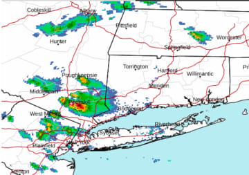 A radar image showing storms moving west to east at around 2:30 p.m. Tuesday, June 6.