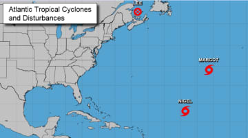 Newly named Tropical Storm Nigel is heading northwest toward the Caribbean.