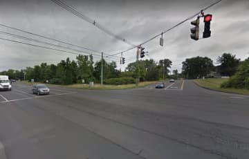 A Meridien woman was killed in a head-on crash in Wallingford. The photo shows the intersection where the crash happened.