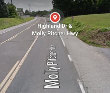 State Route 11/Molly Pitcher Highway near Highland Drive in Guilford Township.