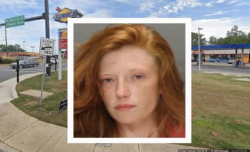 Kaitlyn Wertz and the Sunoco where she was found with an infant in her car.