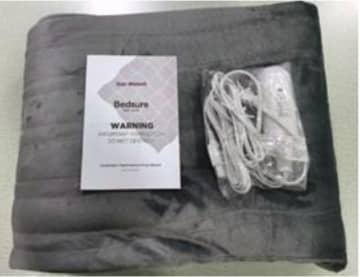 Recalled Electric Solid Flannel Heating Blanket with White Digital Controller Model BS-HB5060.