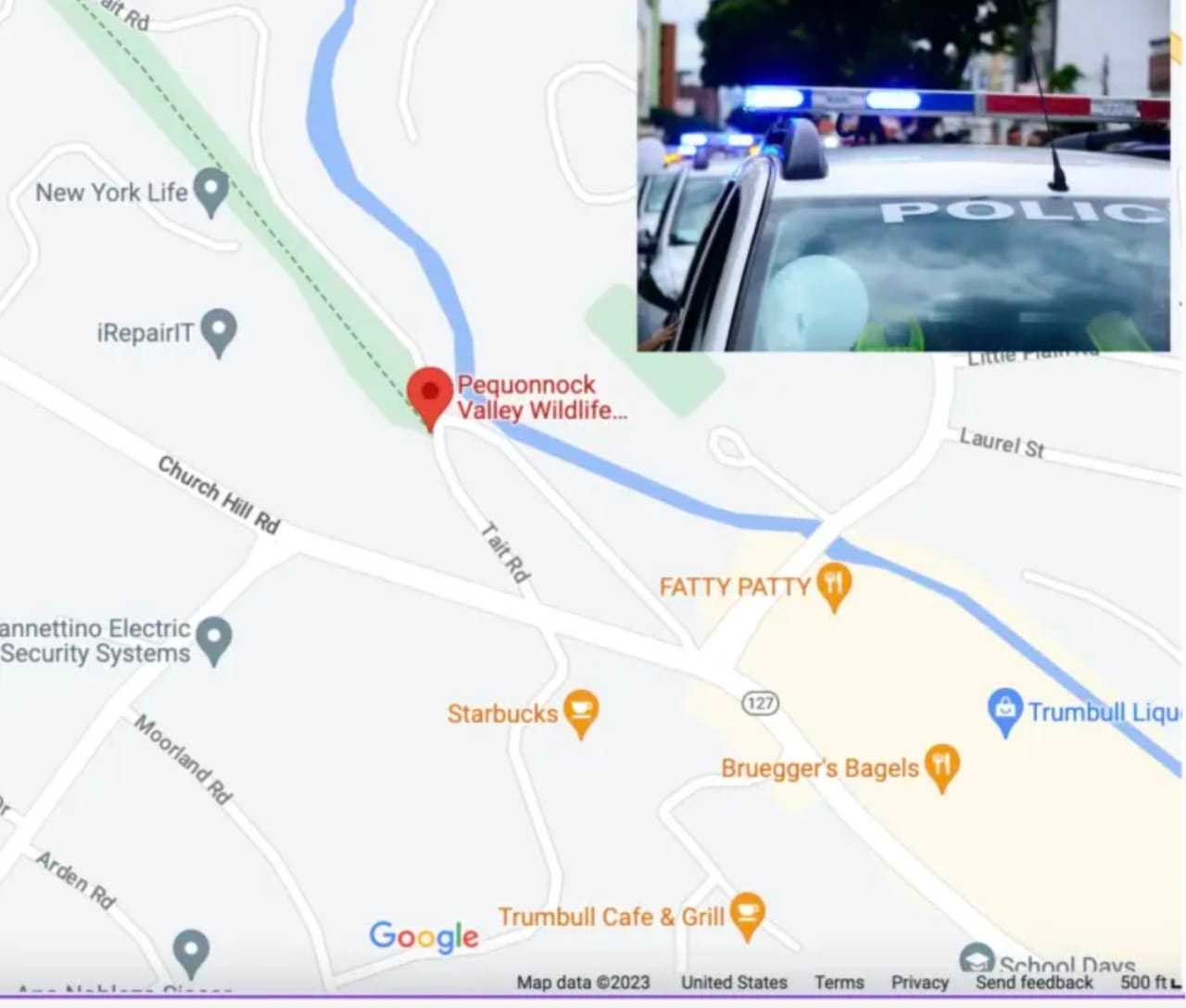 The area where the body was found.