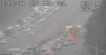 The crash tied up traffic for several hours on I-95 in Harford County.