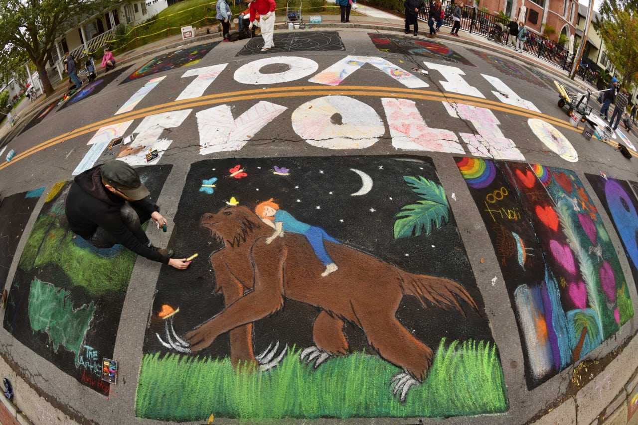 <p>Tivoli is hosting its annual street painting day.</p>