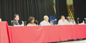 Teaneck Council deliberates during Tuesday night's meeting.