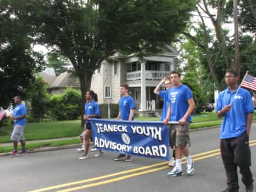 Last year's Teaneck Youth  Advisory Board marching in the Fourth of July parade.  The Township Council is seeking volunteers for this year's board.