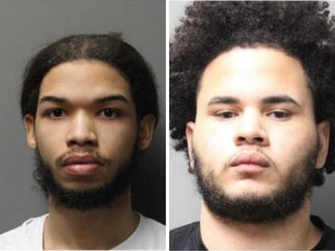 Thomas Gomez Ortega, left, and Jonathan De Los Santos Flores, right, are both charged with stealing mail in Harrison.