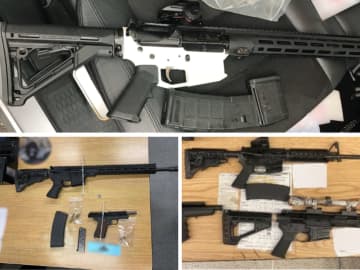 Authorities released images of some of the ghost guns that were trafficked by the organization.