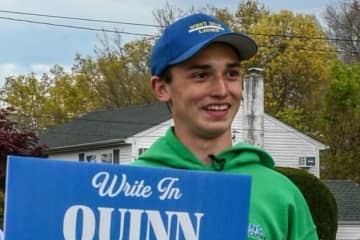 West Islip High School senior Quinn Bedell, age 18, was elected to the West Islip Board of Education on Tuesday, May 16.