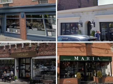 <p>Several Westchester restaurants have been named Michelin Bib Gourmands, including (clockwise from top left): Boro6 Wine Bar in Hastings-on-Hudson, Burrata in Eastchester, Cafe Alaia in Scarsdale, and Maria Restaurant in New Rochelle.&nbsp;</p>