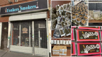 Yonkers Smokers, located at 262 South Broadway, was shut down after selling unlicensed THC-infused products like "Wonka Bars," police said.