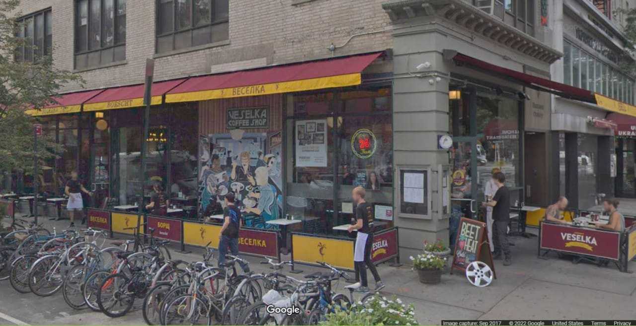 Veselka, located at 144 2nd Ave.