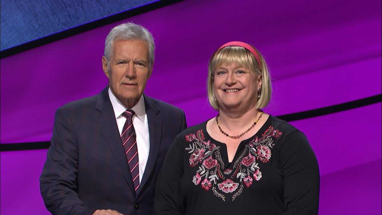 Fran Fried -- here with host Alex Trebek -- has wanted to be on "Jeopardy!" for most of her life.