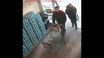 Police are seeking these two suspects in the theft of various items from the Big Y in Bethel