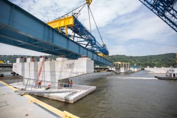 The Tappan Zee Bridge dredging finishes a month ahead of schedule. 