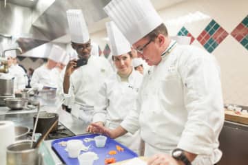 Howie Velie, right,  is associate dean, Culinary Specializations at the Culinary Institute of America.