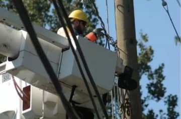 Eversource crews are working to repair downed wires and outages in Fairfield County Thursday.