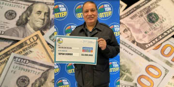 Vipan Kumar, of Plainview, won the $5,000,000 top prize on the X Series: 100X scratch-off game.
