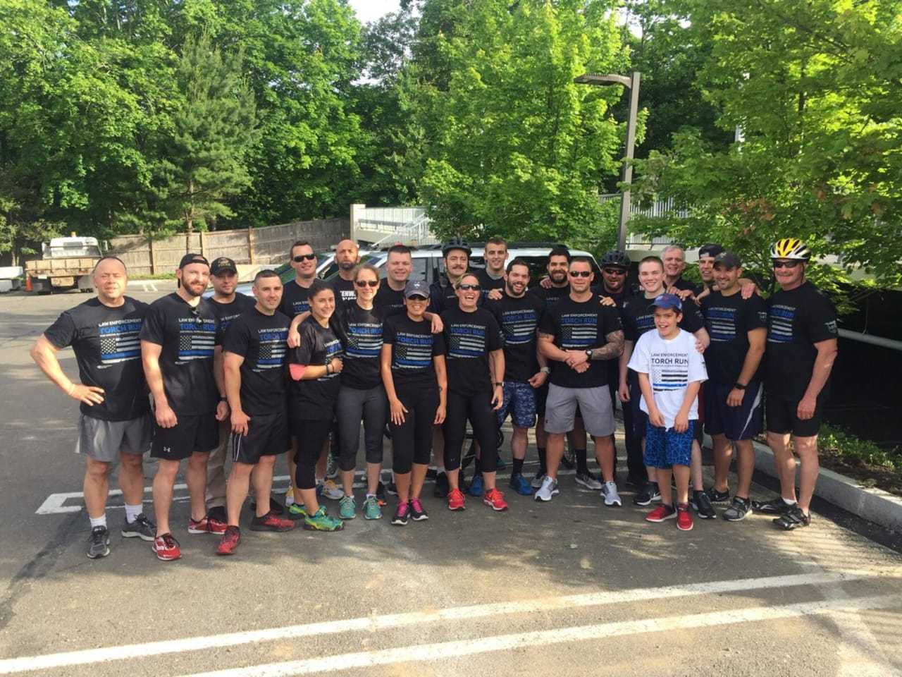 Greenwich Police officers took part in the Special Olympics Connecticut Law Enforcement Torch Run on Friday.